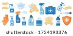 disinfection. ppe icon. hand... | Shutterstock .eps vector #1724193376