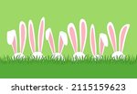 easter bunny in grass backgrond ... | Shutterstock .eps vector #2115159623