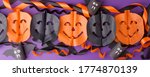 halloween decorations on bright ... | Shutterstock . vector #1774870139