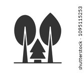 black isolated icon of forest... | Shutterstock .eps vector #1095115253