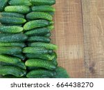 Fresh Cucumbers On The Table