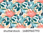 floral vector seamless pattern. ... | Shutterstock .eps vector #1680960793