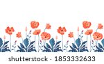vector floral seamless border.... | Shutterstock .eps vector #1853332633