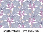 art floral vector seamless... | Shutterstock .eps vector #1951589239