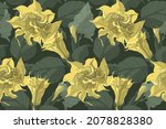 vector floral seamless pattern. ... | Shutterstock .eps vector #2078828380