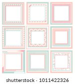 pastel sweet vintage frame... | Shutterstock .eps vector #1011422326
