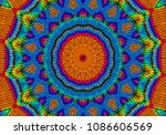 abstract kaleidoscope... | Shutterstock . vector #1086606569