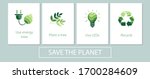 save the planet set of banners... | Shutterstock .eps vector #1700284609