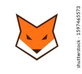 fox face logo. vector icon... | Shutterstock .eps vector #1597465573