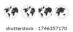 world map set. earth symbol... | Shutterstock .eps vector #1746357170