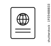 passport line icon. personal... | Shutterstock .eps vector #1935488833