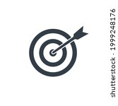 target with arrow black icon.... | Shutterstock .eps vector #1999248176