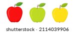 set of red  green and yellow... | Shutterstock .eps vector #2114039906