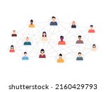 social network scheme people in ... | Shutterstock .eps vector #2160429793