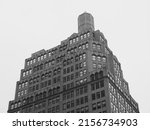 Small photo of New York, USA - June 19, 2019: Monochrome image of 245 Fifth Avenue, an Art Deco building build in 1927 and designed by George F. Pelham.