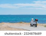 Travel to the seaside. Vacation on the motorcycle.