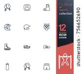 sport vector collection icon set | Shutterstock .eps vector #756652690