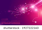 digital world  strong woman.... | Shutterstock .eps vector #1927222163
