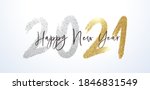 happy new year 2021 with... | Shutterstock .eps vector #1846831549