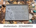 Small photo of Comstock Lode discovery memorial plaque - Virginia City, Nevada, USA - July, 2022
