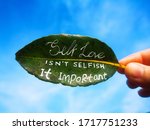 quote "self love isn't selfish  ... | Shutterstock . vector #1717751233