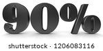 90   percent sign number 3d... | Shutterstock . vector #1206083116