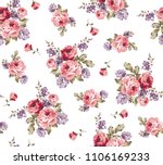 Roses Pattern Bunch Of Flowers  ...