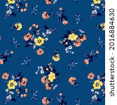 scattered wild flowers pattern... | Shutterstock .eps vector #2016884630