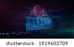 system hacked warning concept... | Shutterstock . vector #1919602709