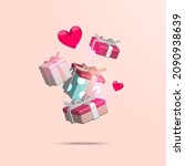 valentine's day 3d vector... | Shutterstock .eps vector #2090938639