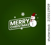 merry christmas gift card logo. ... | Shutterstock .eps vector #2153115939