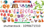 let's count to 10.big set with... | Shutterstock .eps vector #1098671510