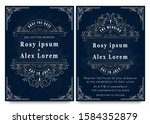 vector set of invitation cards... | Shutterstock .eps vector #1584352879