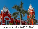 Chennai, India - Circa March 2019. View of Chennai Central railway station in sunny day.