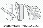 vector iqos heated tobacco.... | Shutterstock .eps vector #2070657653