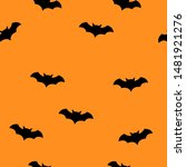 bat halloween seamless patter... | Shutterstock .eps vector #1481921276
