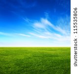 Image of green grass field and...