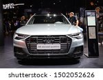 Small photo of Germany, Frankfurt - 10.September 2019: Audi A6 allroad quattro tiptronic - car front view - IAA Car Show Frankfurt 2019