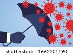 hand holding an umbrella... | Shutterstock .eps vector #1662201190