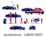 set of vector illustrations of... | Shutterstock .eps vector #1382073659