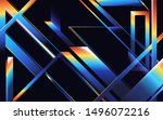 retrowave   futuristic chrome... | Shutterstock .eps vector #1496072216