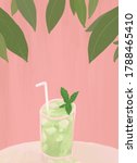 summer fresh and cool mojito... | Shutterstock . vector #1788465410