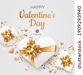 square valentine's day greeting ... | Shutterstock .eps vector #1909293940