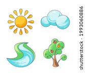 bright icons   sun  cloud  tree ... | Shutterstock .eps vector #1993060886