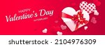 horizontal valentine's day... | Shutterstock .eps vector #2104976309