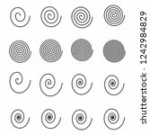 Spiral Set Vector Icon