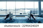 Small photo of BLURRED OFFICE BACKGROUND, MODERN BUSINESS HALL WITH LIGHT REFLECTONS ON THE FLOOR,abstract blur in airport for background.