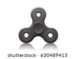 Fidget spinner stress relieving toy black on white