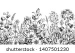 seamless border made with hand... | Shutterstock . vector #1407501230