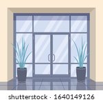 simple modern office interior... | Shutterstock .eps vector #1640149126